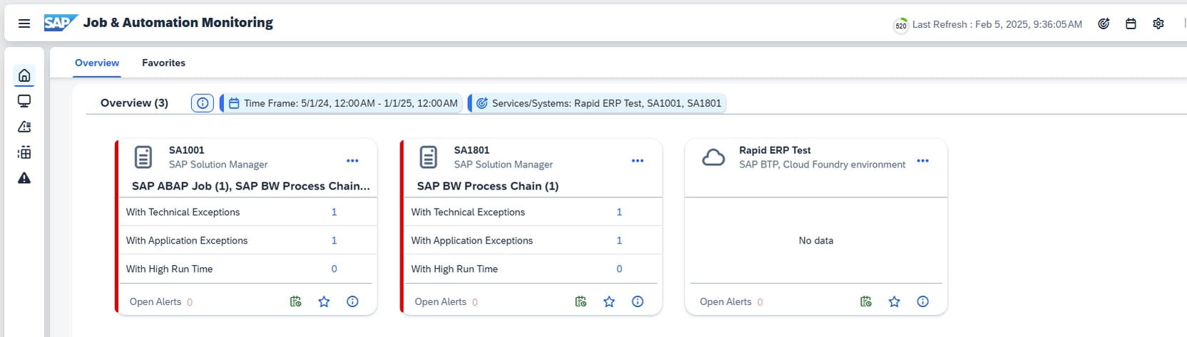 Job & Automation Monitoring operations in SAP Cloud ALM